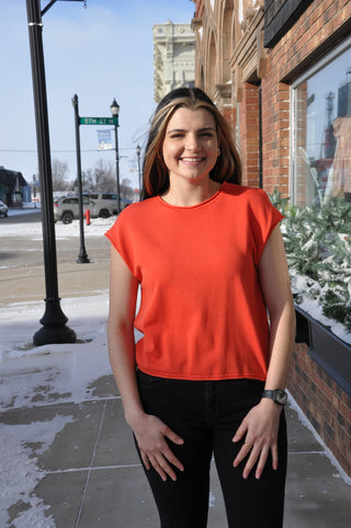 Rachel Rolled Hem Knit Sweater