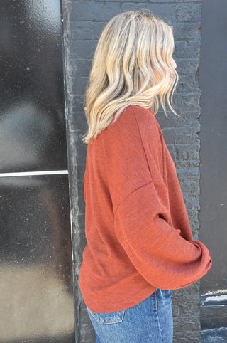 Raw Edge Button Top