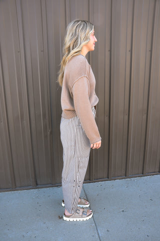 Raw Edge Exposed Seam Cardigan