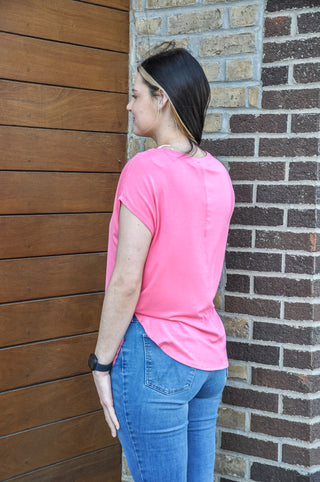 Relaxed Dolman SS Round Neck Top