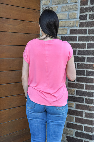 Relaxed Dolman SS Round Neck Top