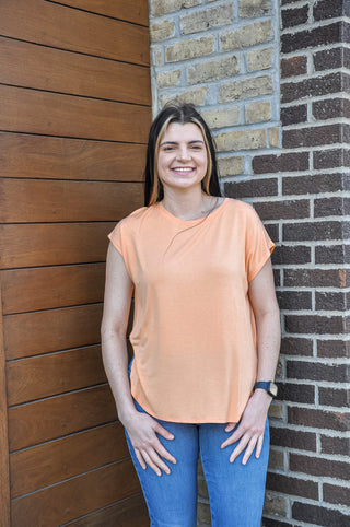 Relaxed Dolman SS Round Neck Top