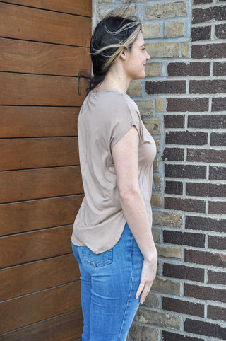 Relaxed Dolman SS Round Neck Top