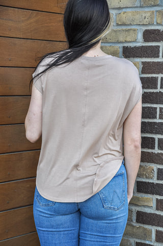 Relaxed Dolman SS Round Neck Top