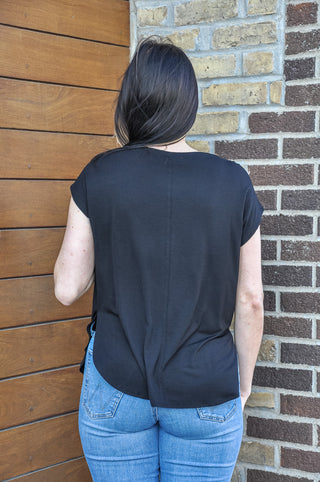 Relaxed Dolman SS Round Neck Top