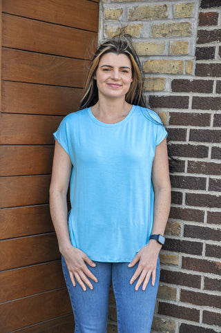 Relaxed Dolman SS Round Neck Top