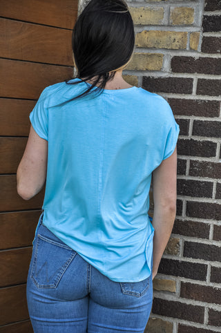 Relaxed Dolman SS Round Neck Top