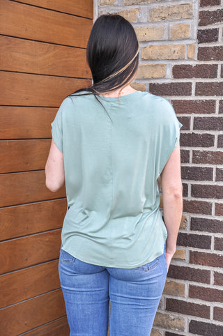 Relaxed Dolman SS Round Neck Top