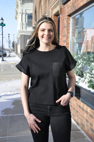 Relaxed Round Neck SS Top