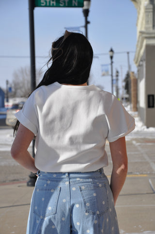 Relaxed Round Neck SS Top