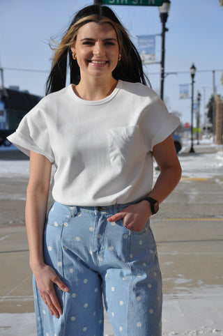 Relaxed Round Neck SS Top