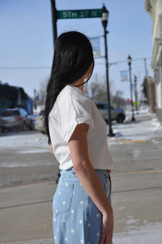 Relaxed Round Neck SS Top