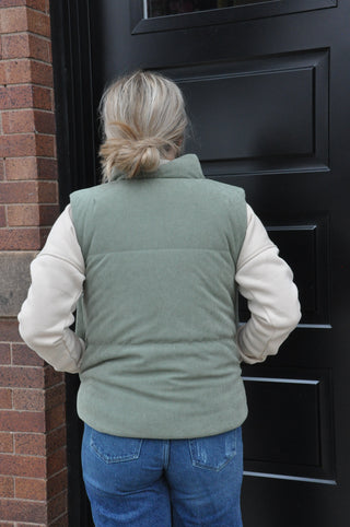 Reversible Corduroy Puffer Vest | JQ Clothing Co.