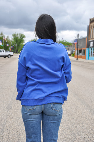 Reversible Mock Neck Sweatshirt