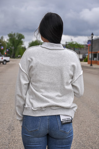 Reversible Mock Neck Sweatshirt