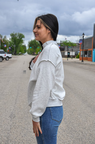 Reversible Mock Neck Sweatshirt