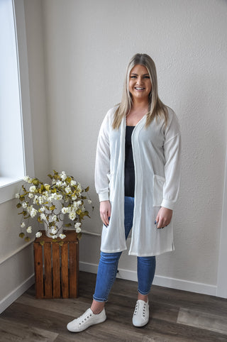 Ribbed Long Sleeve Cardi