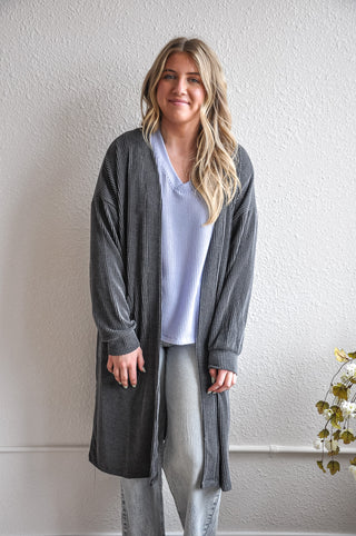 Ribbed Long Sleeve Cardi