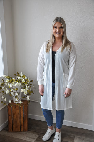 Ribbed Long Sleeve Cardi