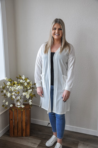 Ribbed Long Sleeve Cardi