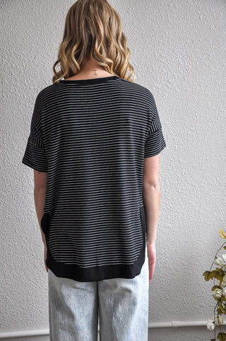 Ribbed & Banded Dolman Top