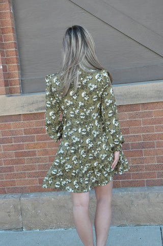 Rubi Ruffled LS Floral Dress | JQ Clothing Co.