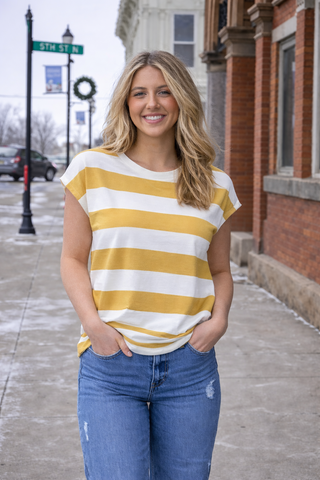 Rugby Striped Hoodie Sweatshirt