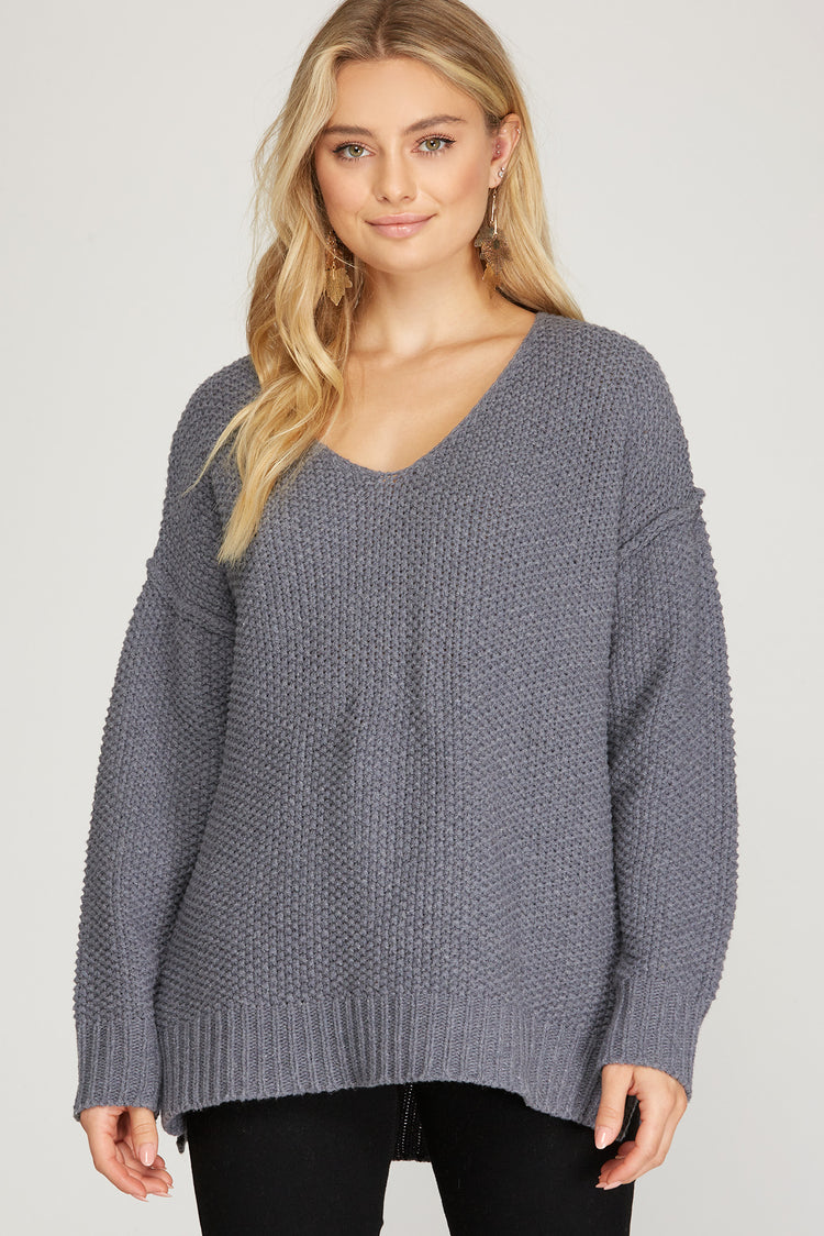 Cotton Knit V-Neck Sweater | JQ Clothing Co.