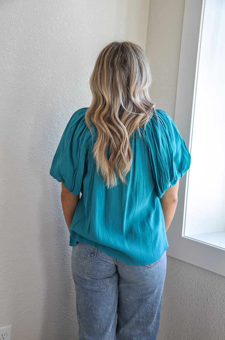 SS Pleated Top w/Shirring Details