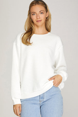 Textured Basic Long Sleeve Top | JQ Clothing Co.