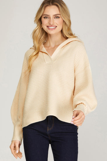Collared and Cute Sweater Top | JQ Clothing Co.