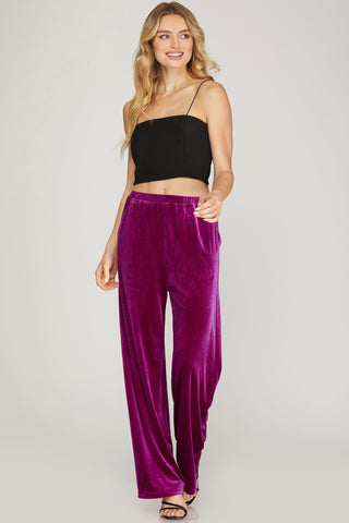 Very Velvet Wide Leg Pants | JQ Clothing Co.