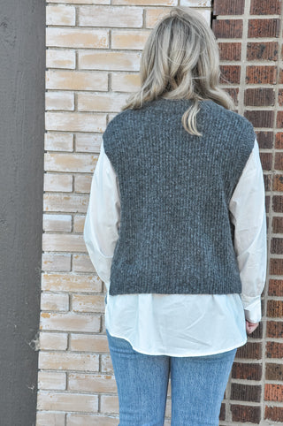 Samara Shirt Layered Sweater Vest