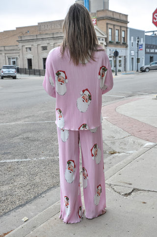 Santa Dreams Plisse Pajama Set