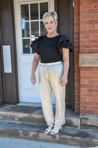 Sassy Sequin Jogger Pants