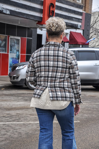 School Girl Plaid Blazer Jacket