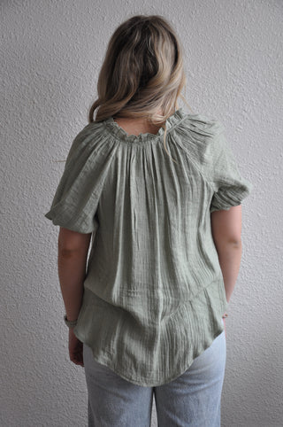 Scrunched Short Sleeve