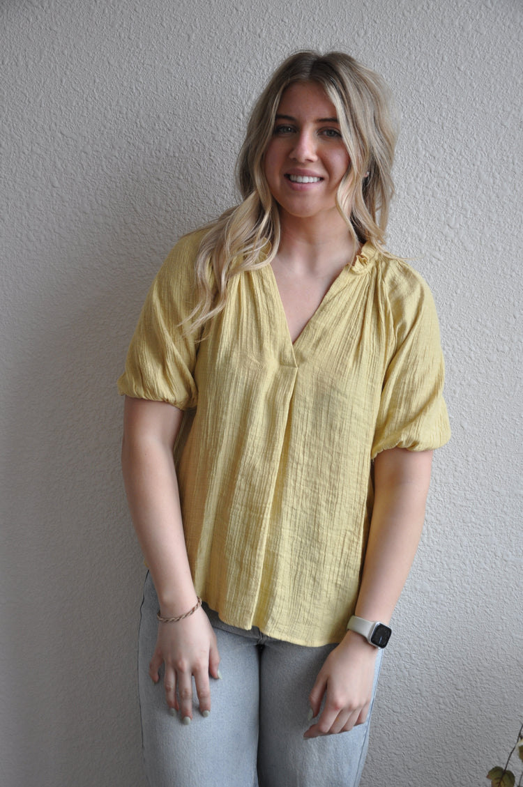 Scrunched Short Sleeve