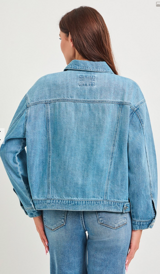 Pintuck Detailed Boxy Jacket