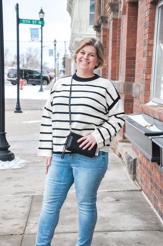 Seeing B&W Stripe Sweater