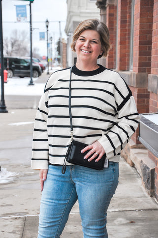 Seeing B&W Stripe Sweater