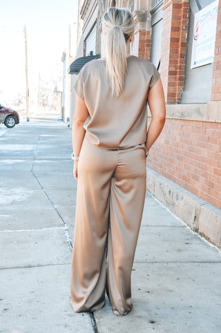 Shimmery Satin Pants