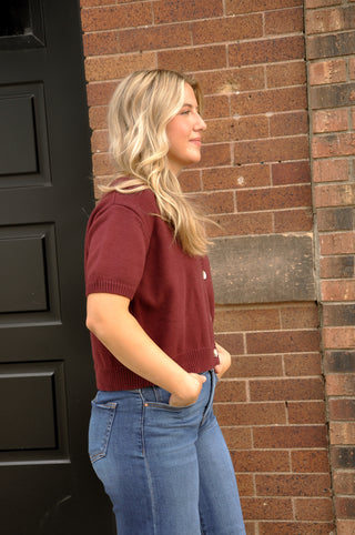 Short Sleeve Sweater Cardigan