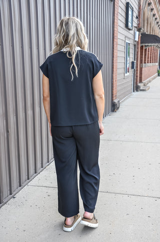 Side Stripe Wide Leg Pants & Top Set