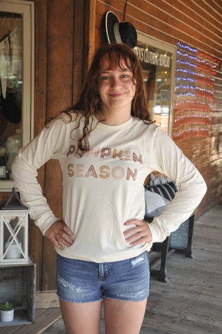 Simple Retro Pumpkin Season Long Sleeve