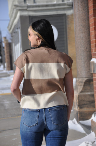 Simple Striped Sweater Muscle Tank
