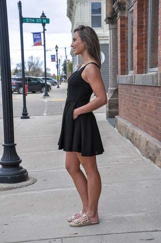Sleeveless Button Down Mini Dress