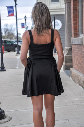Sleeveless Button Down Mini Dress