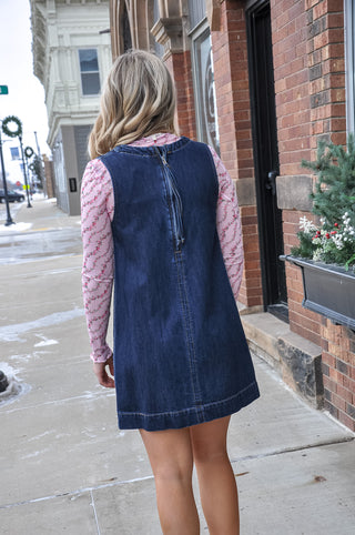 Sleeveless Exposed Seam Mini Dress