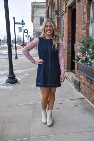 Sleeveless Exposed Seam Mini Dress